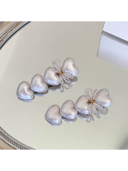 Beau - Geometric Heart Bow Decorative Hair Clip