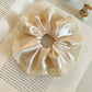 Gifty - Polyester Satin Finish Lace Trim Scrunchie