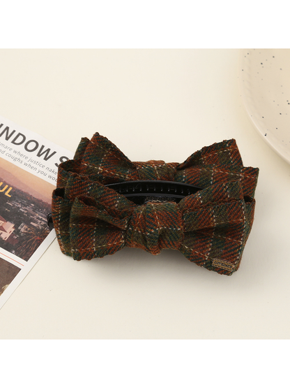 Beau - Textured Bow Bun Styling Banana Clip
