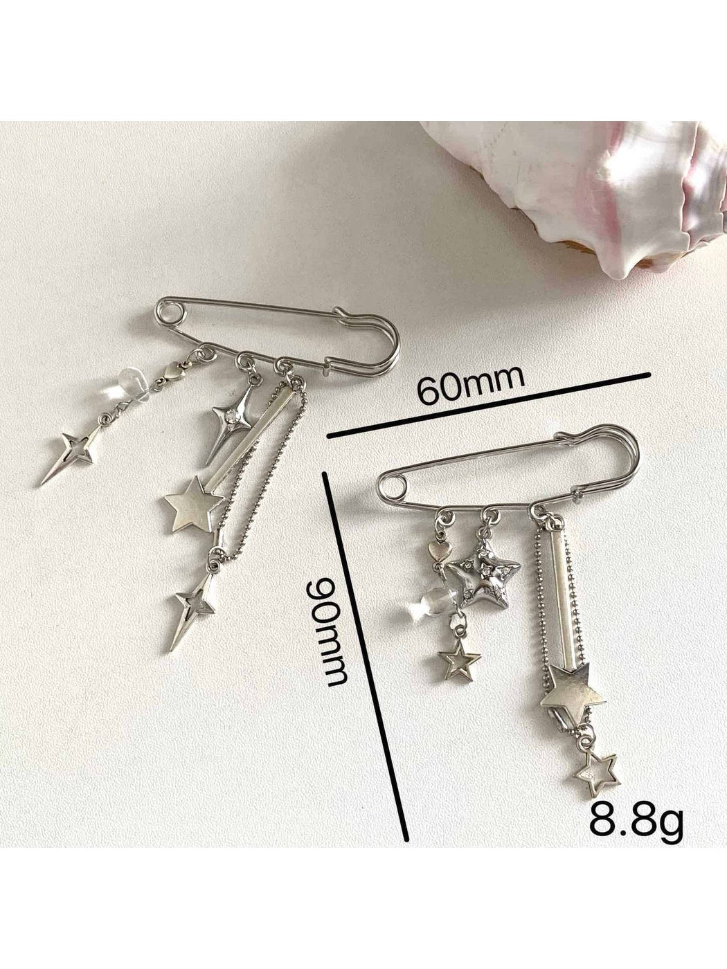 Brovia - Alloy Star Charm Brooch