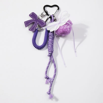 Keypus - Cute Pom Pom and Bow Keychain