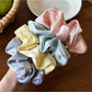 Gifty - Solid Color Satin Fabric Hair Ties