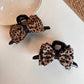 Beau - Edgy Leopard Print Bow Claw Clip