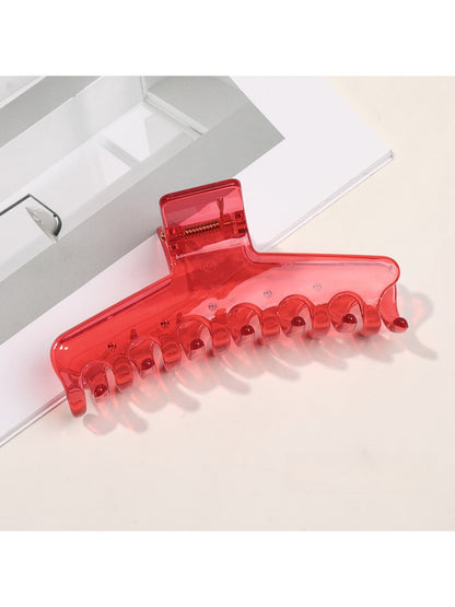 Beau - Clear Finish PC Geometric Hair Claw Clip