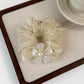 Gifty - Retro Style Pleated Flower Hair Scrunchie