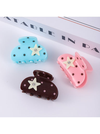 Beau - Polka Dot and Star Claw Clip