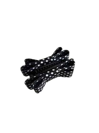 Beau - Bow Detail Polka Dot Banana Clip