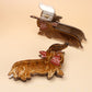 Beau - Golden Retriever Design PVC Claw Clip