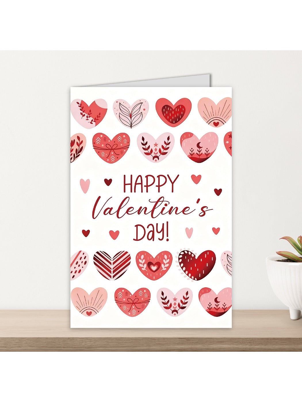 Carduria - Valentine's Day Heart Motif Greeting Card