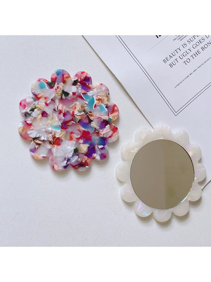 Mirroray - Round Sunflower Acetate Mini Mirror