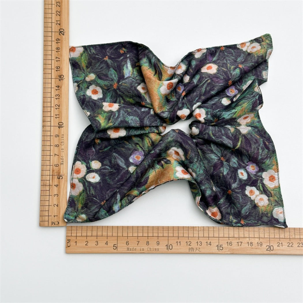 GIFTY - Tie-Dye & Oil Painting Style Square Scrunchie