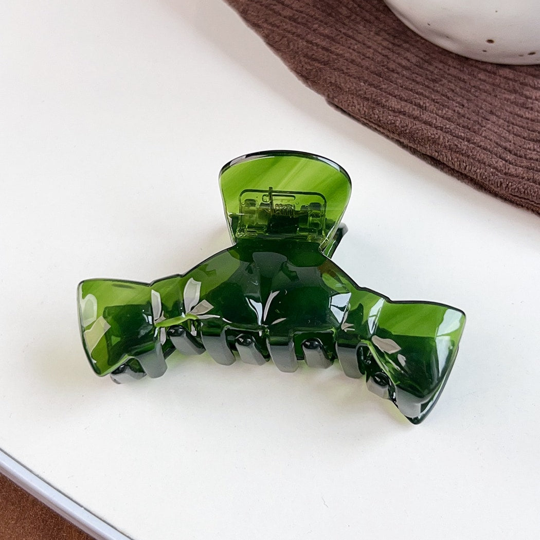 Beau - Geometric Acetate Bow Style Hair Claw Clip