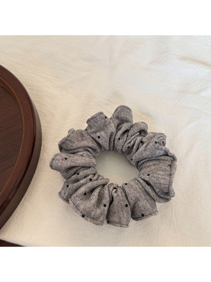 Gifty - Rounded Polka Dot Polyester Fashion Scrunchie