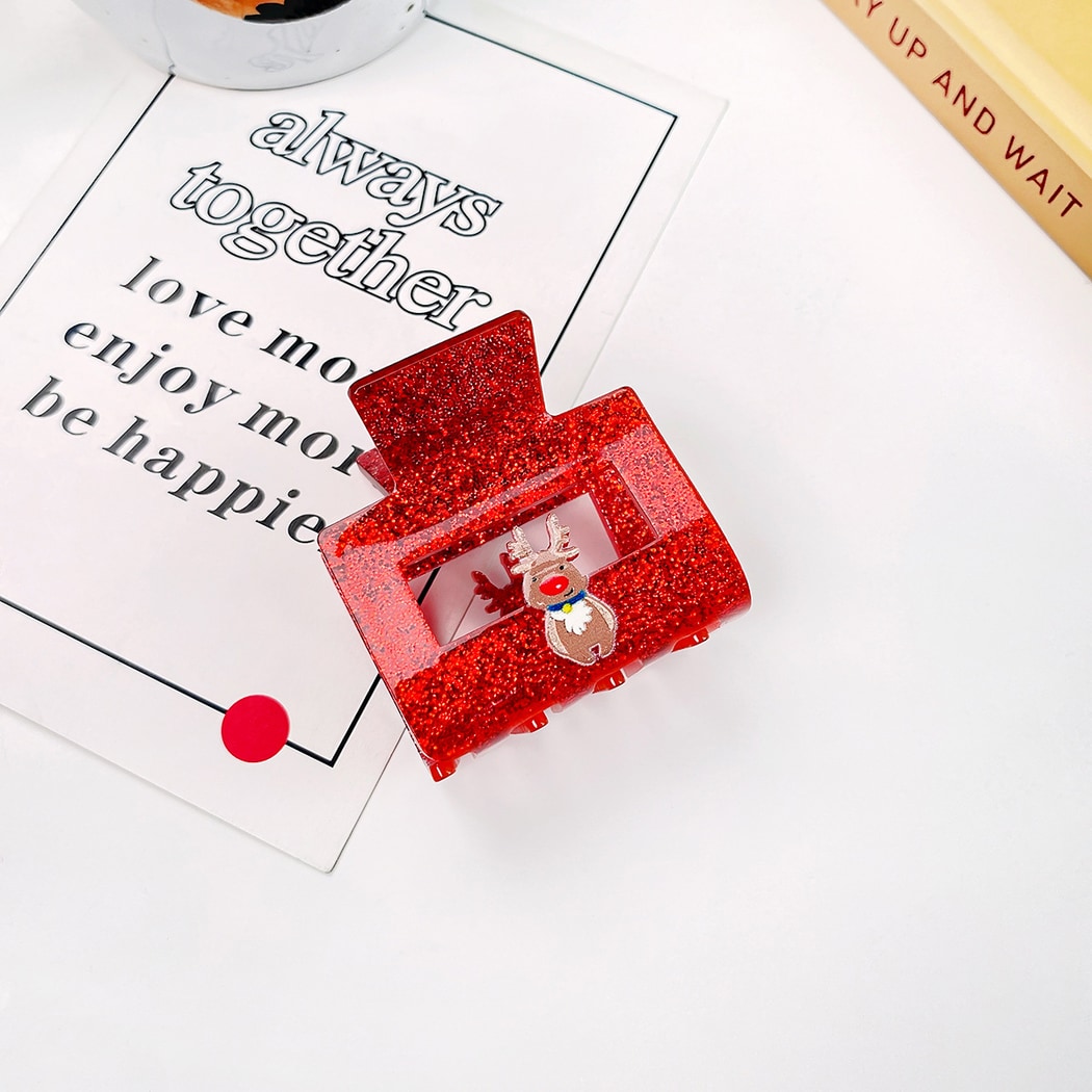Beau - Cute Rectangle Christmas Claw Clip