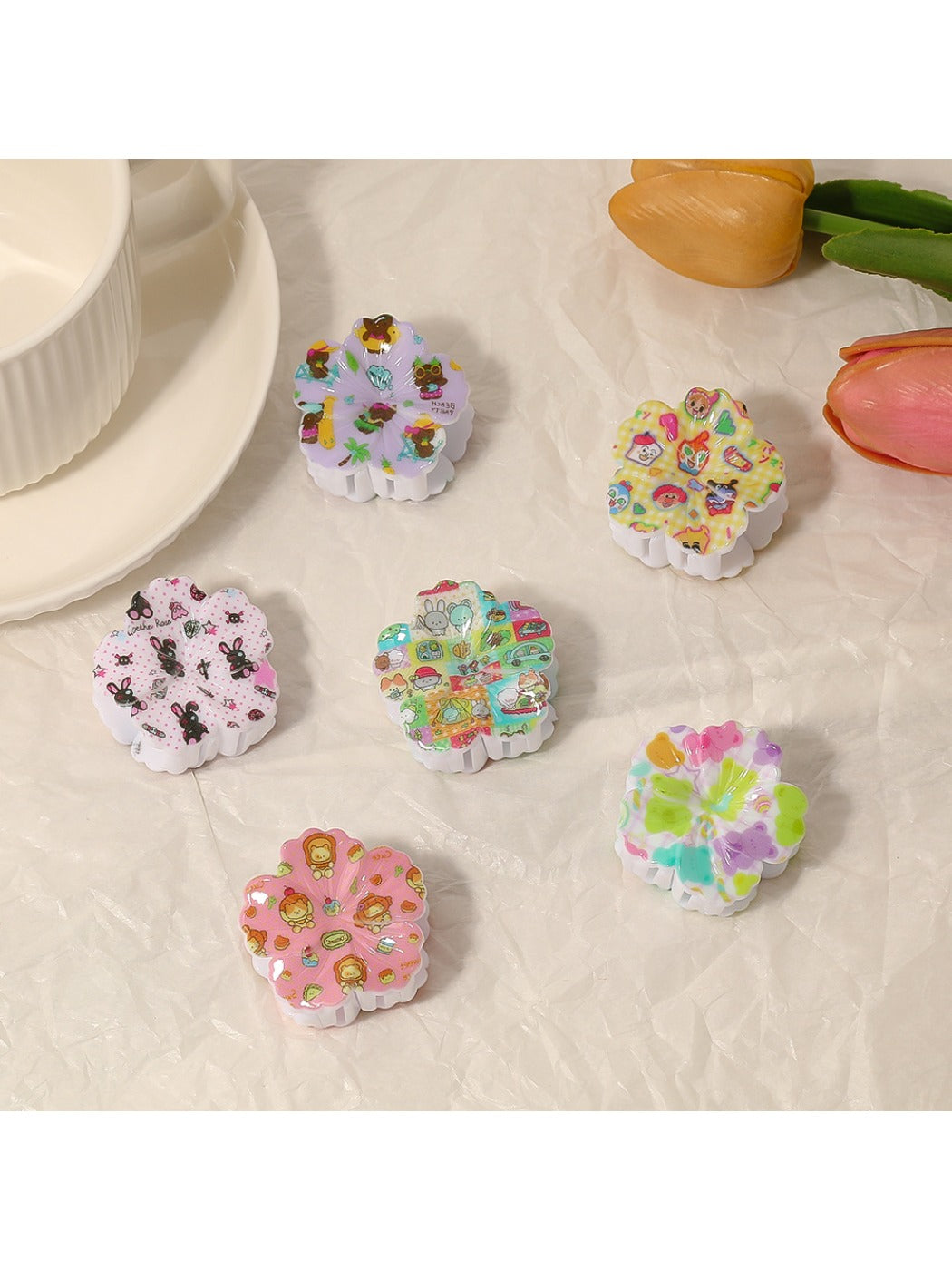 Beau - Cartoon Flower Shaped Hair Clip