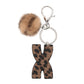 Keypus - Leopard Print Oil-Edged Letter Keychain