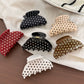 Beau - Polka Dot Fan Shape Acetate Claw Clip