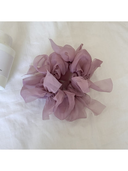 Gifty - Polyester Bow Detail Round Scrunchie Hair Tie