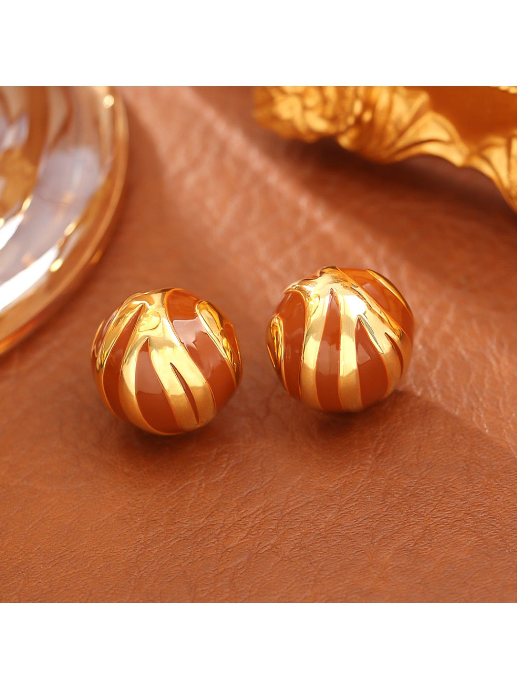 Earedge - Luxury Fashion Color Block Stud Earrings