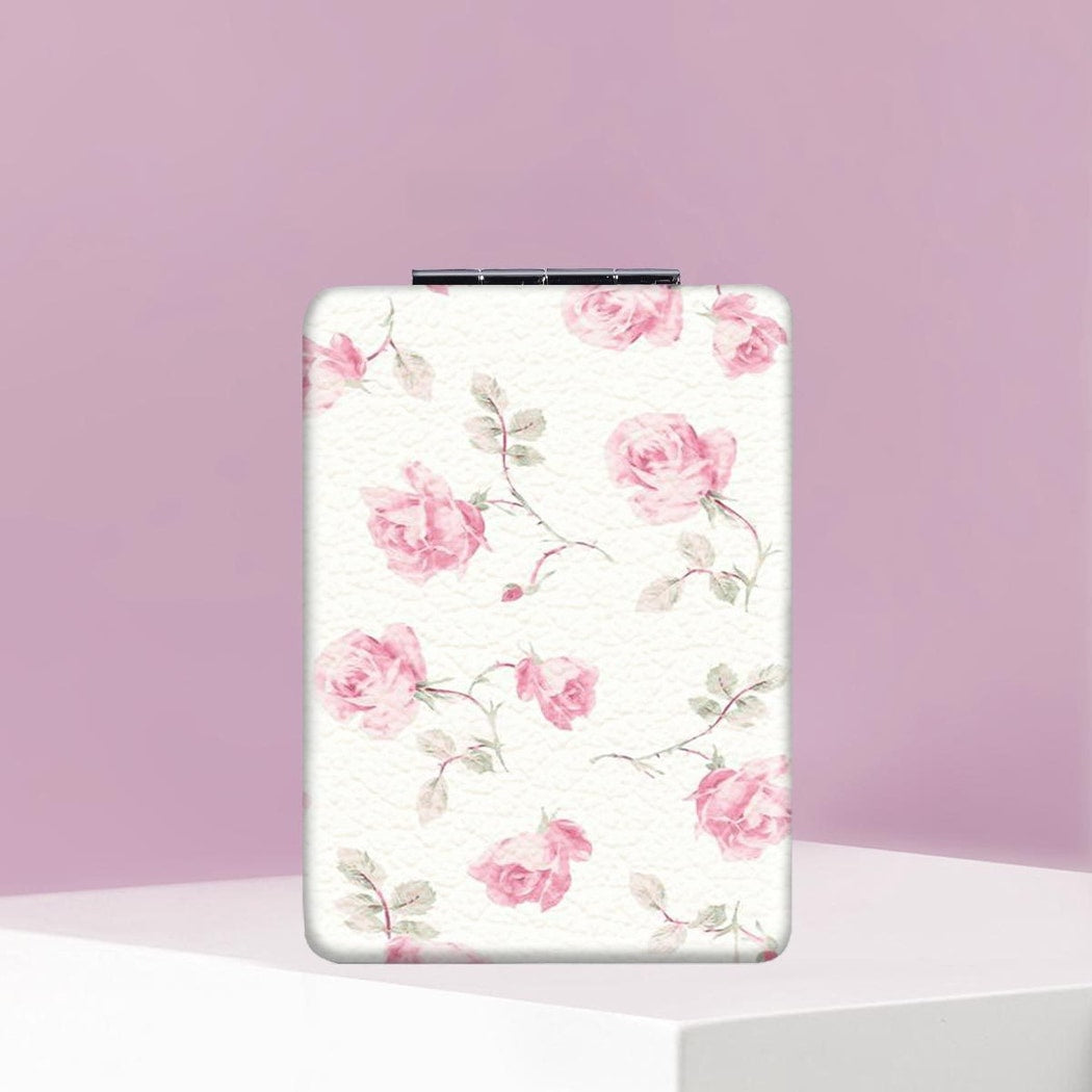Mirroray - Compact Floral Pattern Travel Makeup Mirror