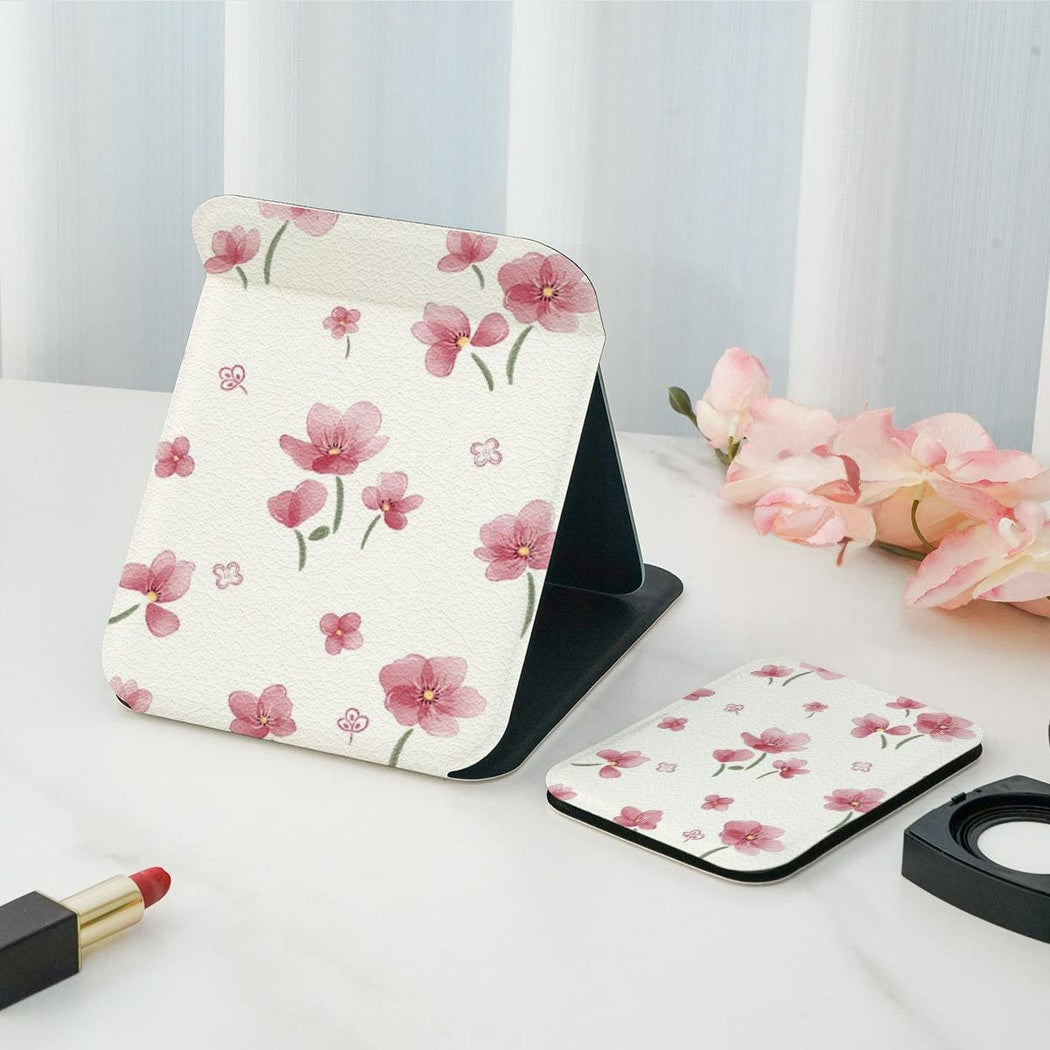 Mirroray - Floral Print Desktop Folding Vanity Mirror