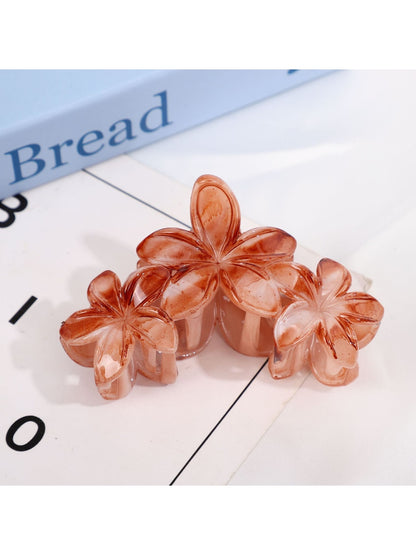 Beau - Plastic and Alloy Floral Hair Styling Claw Clip