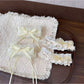 Beau - Cute Yellow Bow Lace Trim Banana Clip