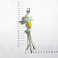 Top view of Keypus acrylic beaded flower keychain showing detailed beadwork