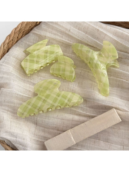 Beau - Green Plaid Claw Clip