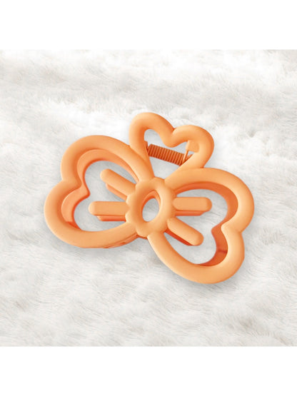 Beau - Openwork Bow Shape Plastic Alloy Claw Clip