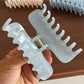 Beau - Marbled Plastic Geometric Line Claw Clip