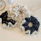 Gifty - Double Layer Lace Floral Print Hair Scrunchie