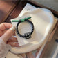 Gifty - Smiley Face Square Accent Elastic Hair Tie