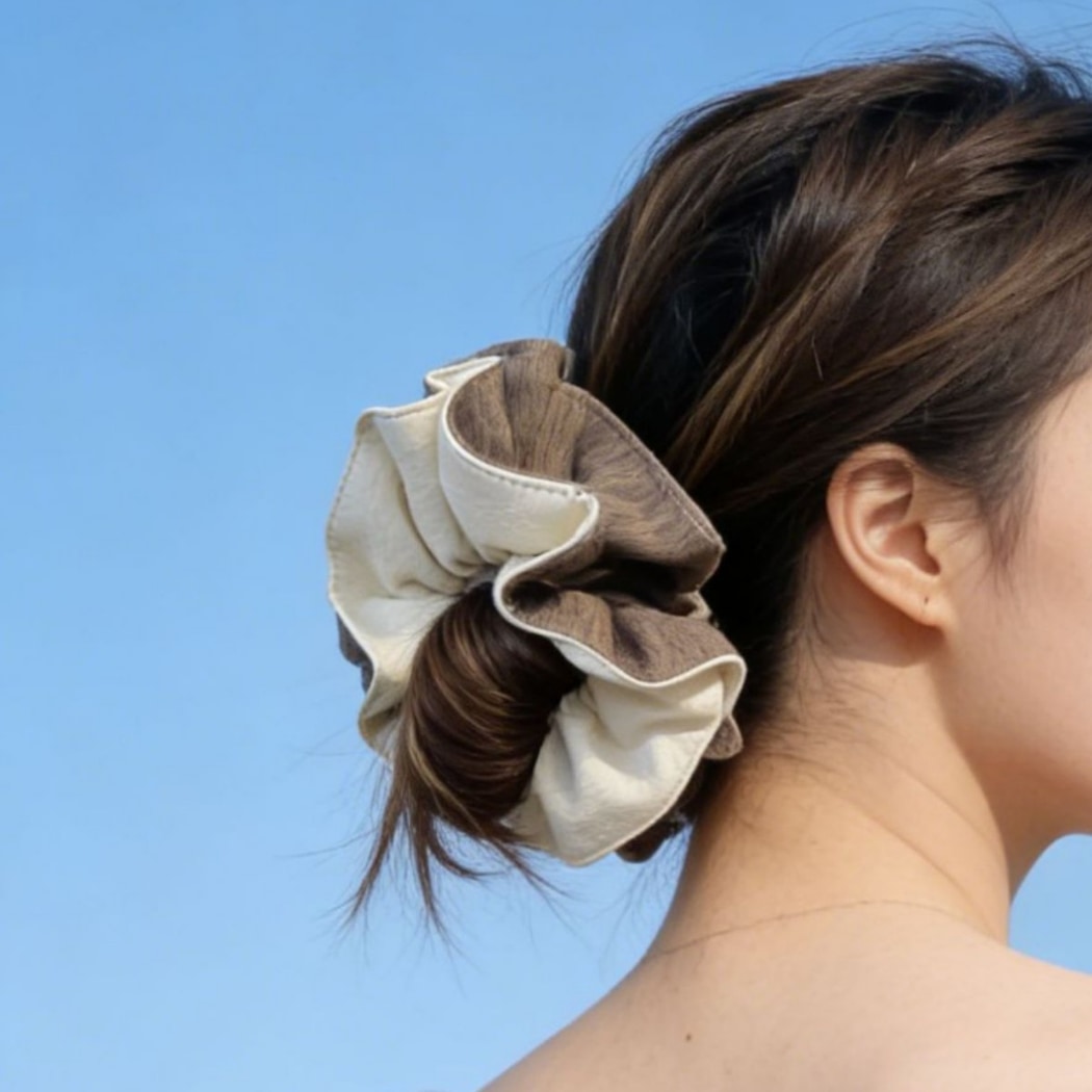 Gifty - Retro Double Layer Ruffle Scrunchie