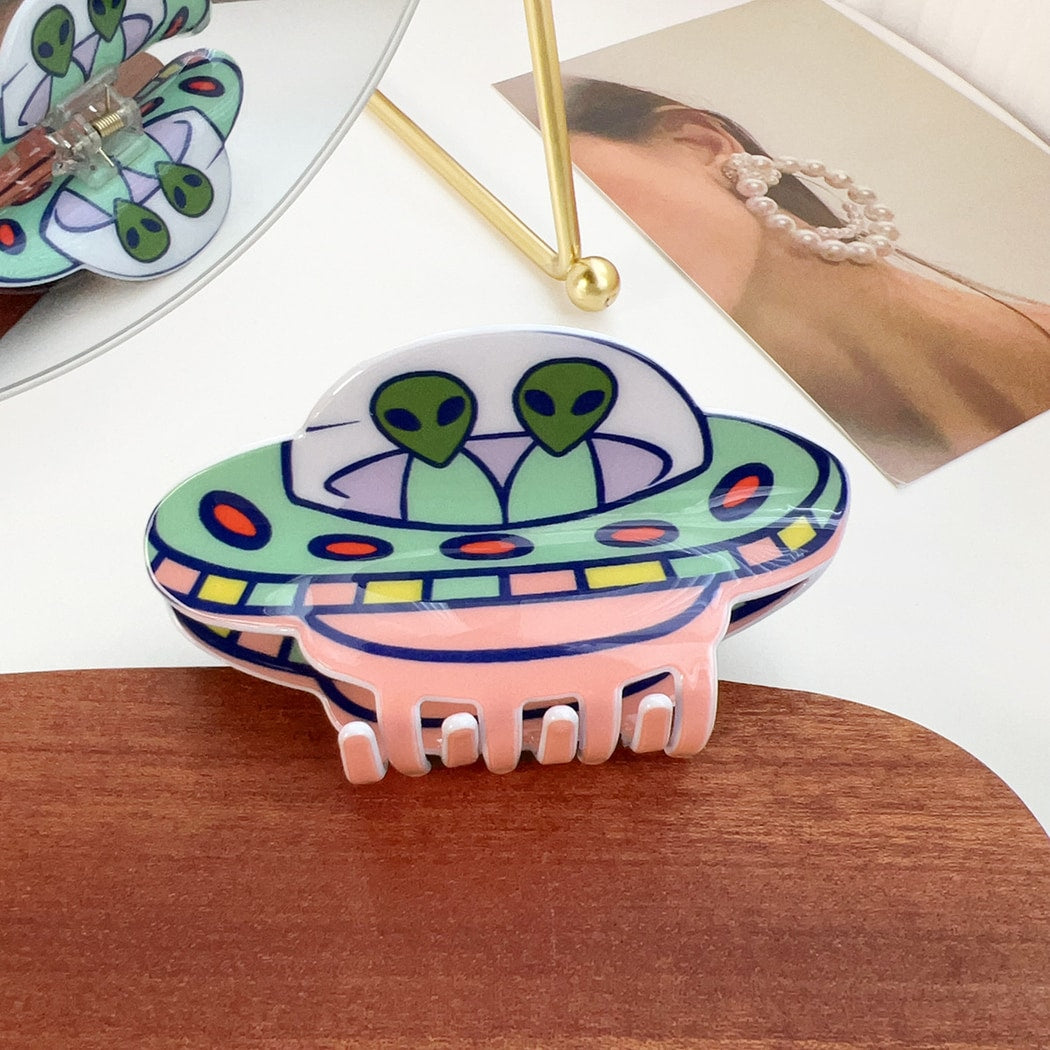 Beau - Funny Cartoon Spaceship Claw Clip