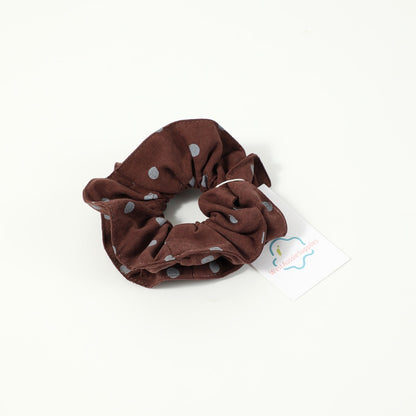 Gifty - Elegant Blue Polka Dot Hair Scrunchie