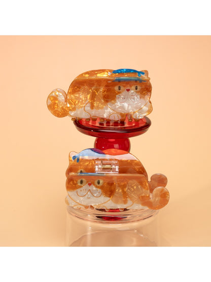 Beau - Cute Orange Acrylic Animal Hair Clip