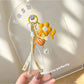 Keypus - PVC Flower Charm Woven Cord Bag Keychain