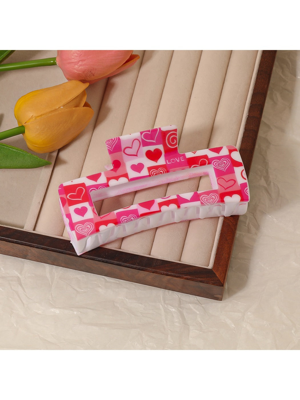 Beau - Valentine's Heart Motif Claw Clip