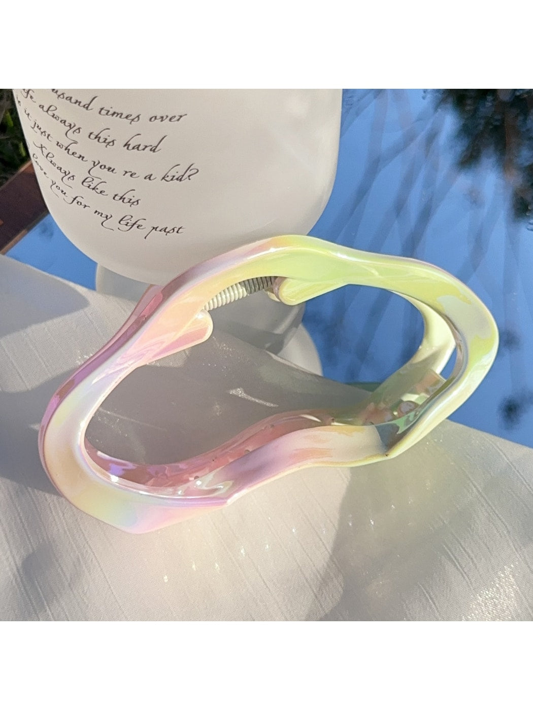 Beau - Gradient Plastic Square Shape Claw Clip