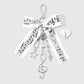 Keypus - Black and White Bow Music Charm Keychain