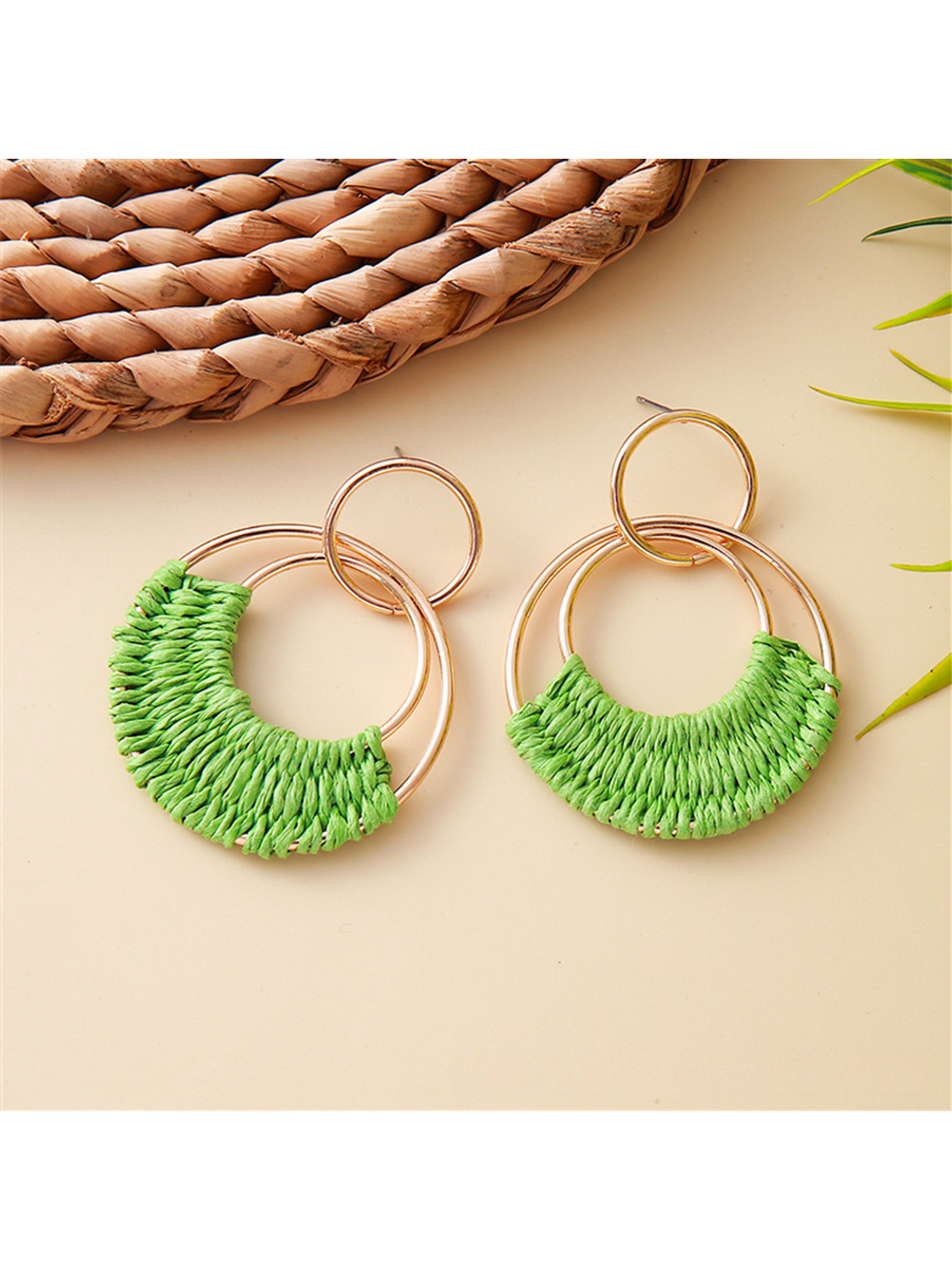 Earedge - Bohemian Geometric Round Stud Earrings