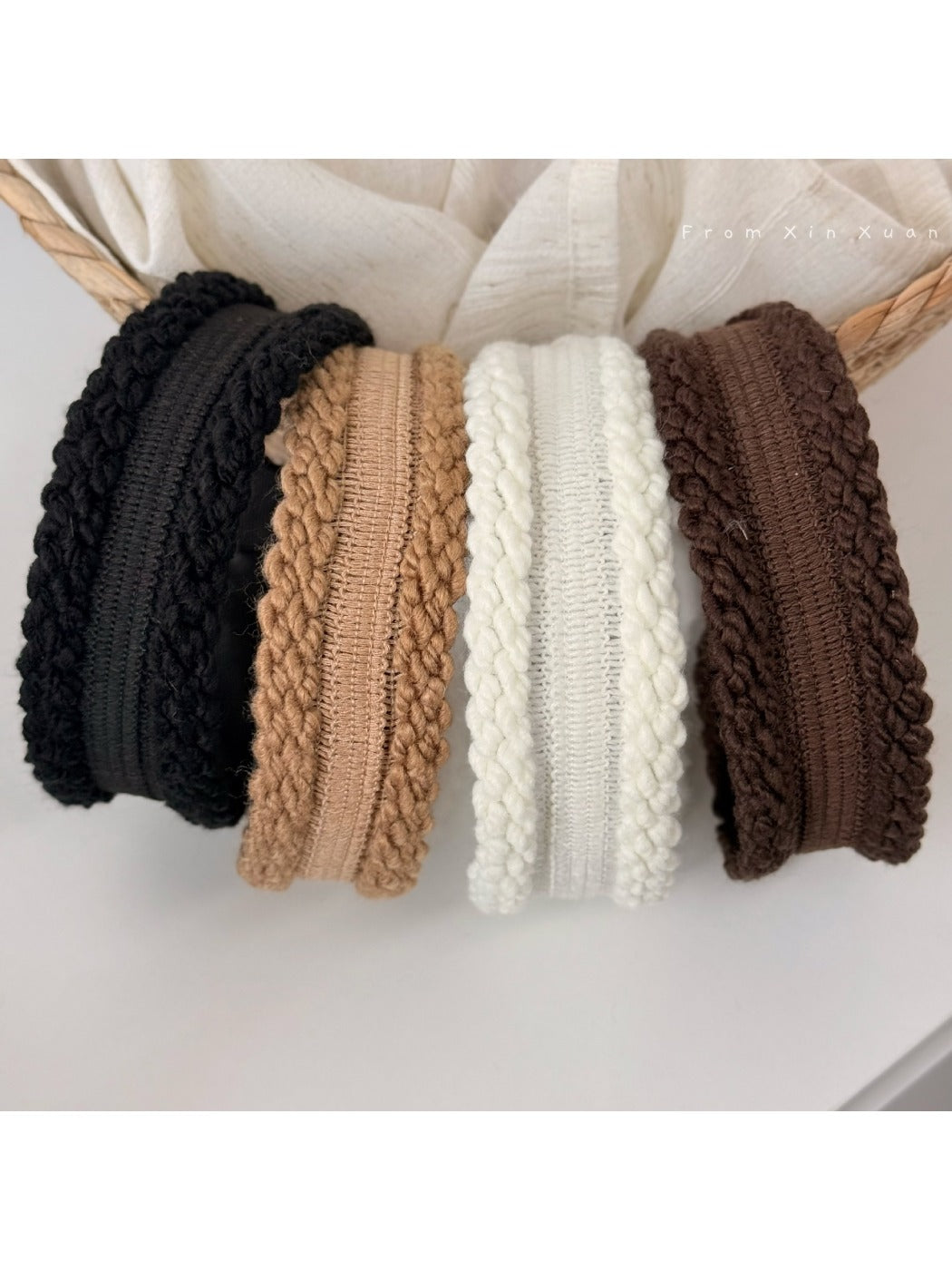 Side view of Gifty headband highlighting its flexible band and gentle design