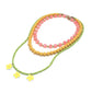 Nozari - Layered Beaded Flower Charm Pendant Necklace