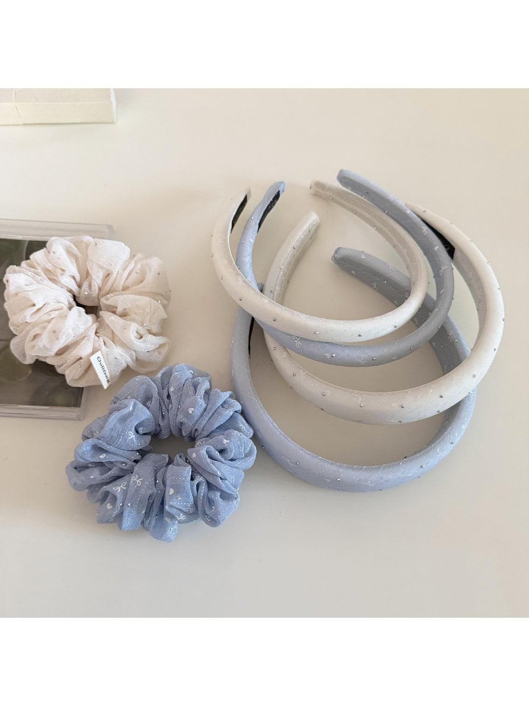 Gifty - Sparkly Embellished Polyester Scrunchie