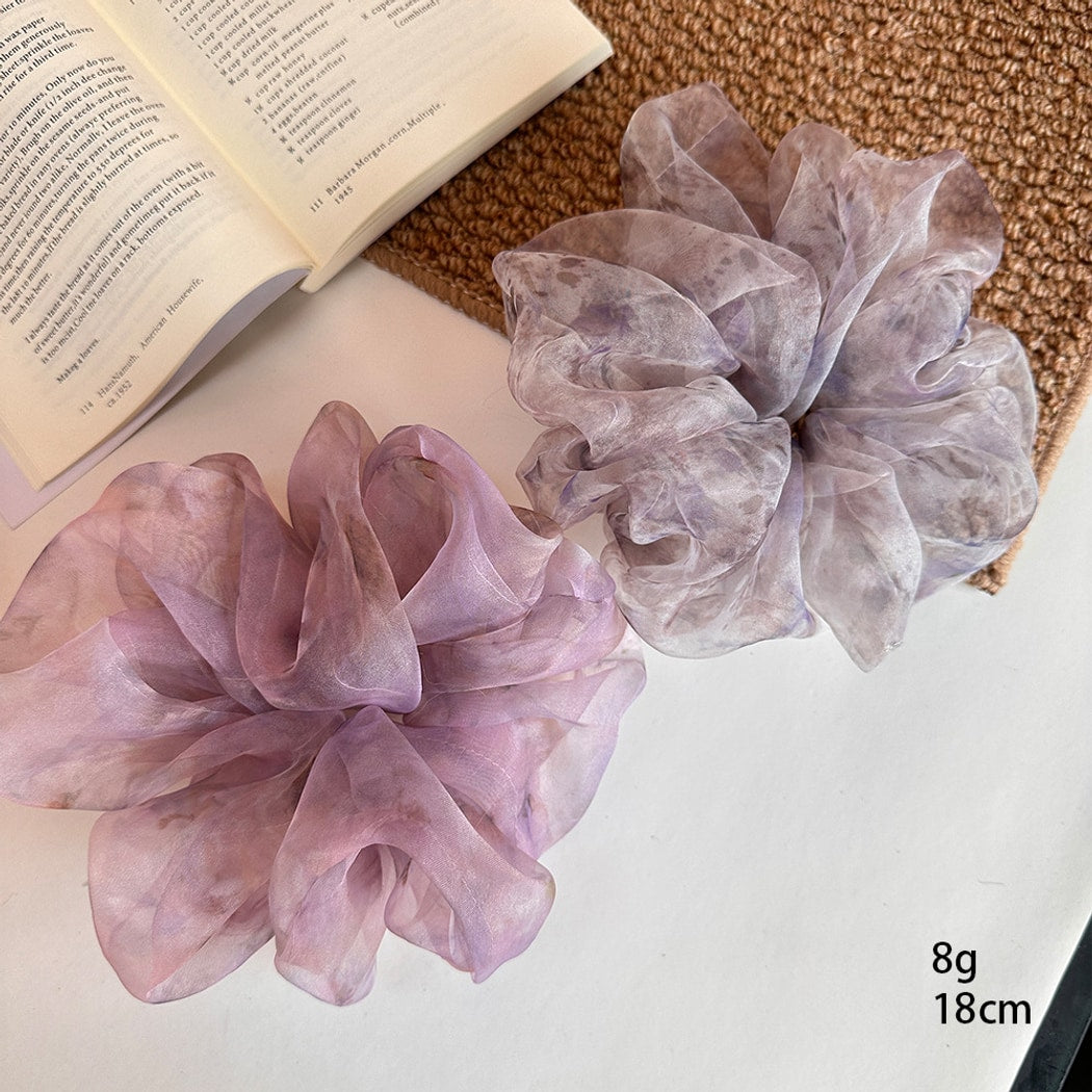 Gifty - Purple Sheer Ombre Polyester Scrunchie