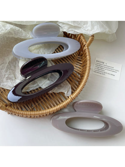 Beau - Oval Shaped Openwork Hair Claw Clip