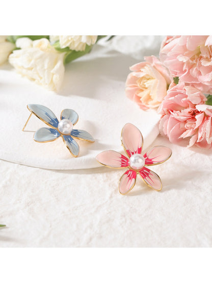 Earedge - Minimalist Color-Block Petal Earrings