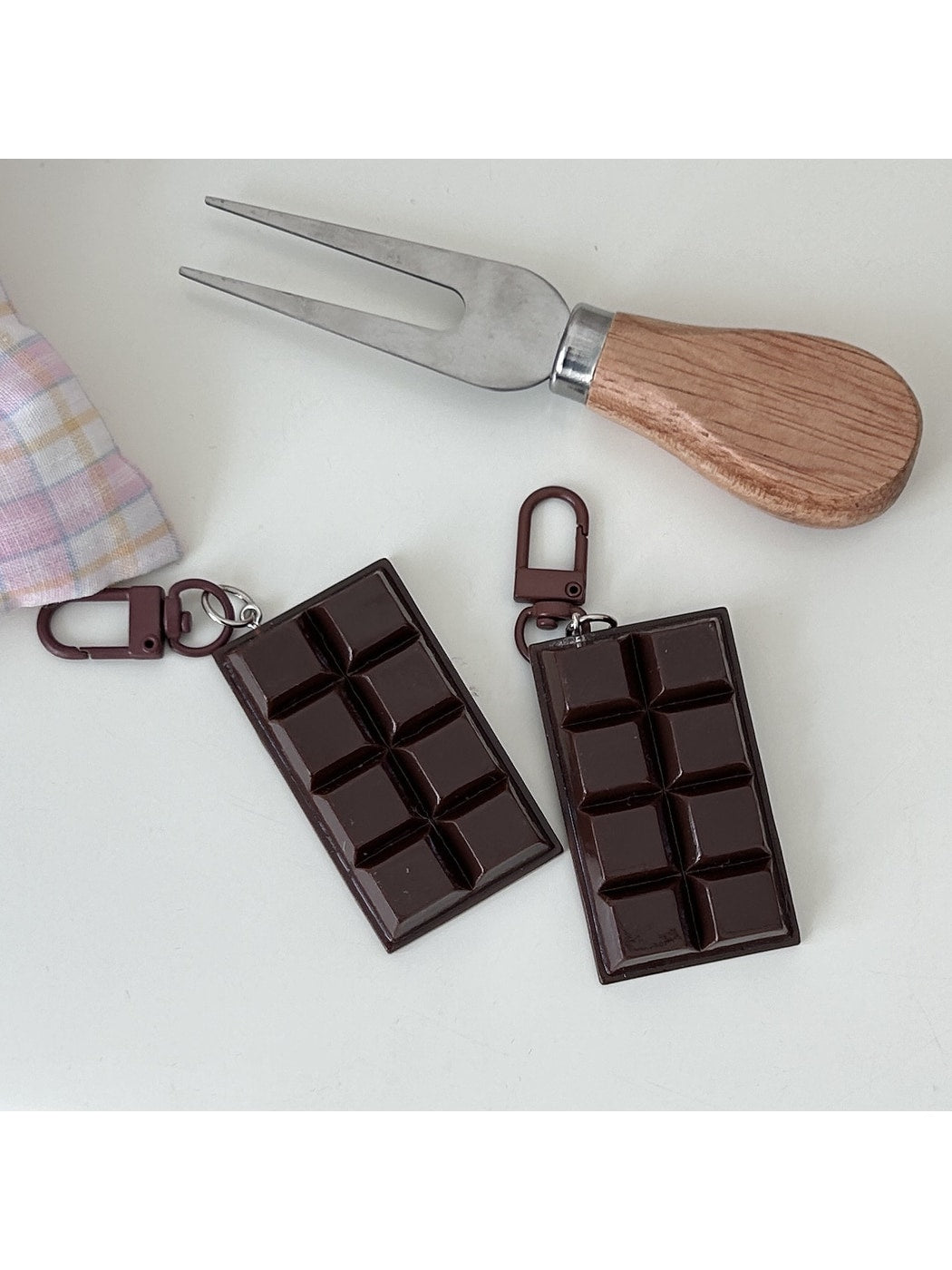 Keypus - Cute Chocolate Style Alloy Bag Charm Keychain