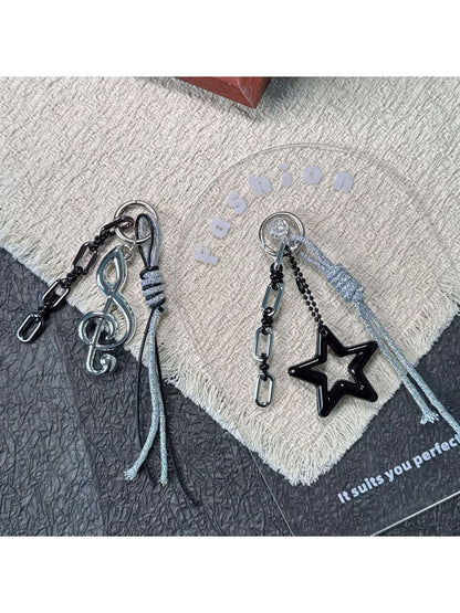 Keypus - Cartoon Style Star and Note Bag Charm Keychain